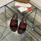 Christian Louboutin sandals Black Red Christian Louboutin Studded Black Red Sole Men Slide Sandals sandals