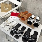 Christian Louboutin sandals Black White Christian Louboutin Women's Black White Logo Strap Slide Sandals sandals