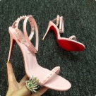 Christian Louboutin sandals Pink Christian Louboutin Pink Studded High Heel Sandals sandals Size 8cm