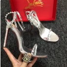 Christian Louboutin sandals Silver Christian Louboutin Silver Studded High Heel Sandals sandals Size 8cm