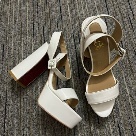 Christian Louboutin sandals white Women White Block Heel Sandals sandals Size 35-43