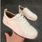 Christian Louboutin skate shoes White White Studded Toe Flat Sneakers skate shoes