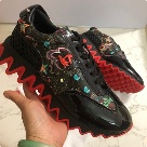 Christian Louboutin sneakers Black Red Multicolor Christian Louboutin Zig Zag Sole Star Print Sneakers sneakers