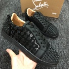 Christian Louboutin sneakers Black Red Black Studded Sneakers with Red Sole sneakers