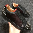 Christian Louboutin sneakers Black Red Christian Louboutin Black Red Spiked Low Top Sneakers sneakers