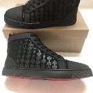 Christian Louboutin sneakers Black Red Christian Louboutin Men's Black High Top Sneakers with Red Sole sneakers