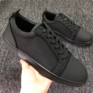 Christian Louboutin sneakers Black Red Christian Louboutin Men's Black Sneakers with Red Sole sneakers