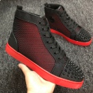 Christian Louboutin sneakers Black Red Christian Louboutin Men Black Red Spiked High Top Sneakers sneakers