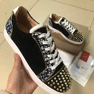 Christian Louboutin sneakers Black White Gold Christian Louboutin Men's Black Spiked Sneakers sneakers