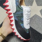 Christian Louboutin sneakers Black White Red Blue Camouflage Christian Louboutin Zigzag Sole Camouflage Sneakers sneakers
