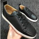 Christian Louboutin sneakers Black White Red Christian Louboutin Black Leather Sneakers with Red Sole sneakers