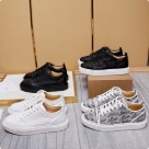 Christian Louboutin sneakers Black White Men's Black Embossed Leather Sneakers with White Sole sneakers