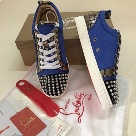 Christian Louboutin sneakers Blue Black Silver Christian Louboutin Men's Blue Spike Studded Sneakers sneakers