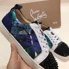Christian Louboutin sneakers Blue White Black Christian Louboutin Men's Spike Toe Low Top Sneakers Blue White Black sneakers