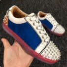 Christian Louboutin sneakers Blue White Red Silver Spiked Toe Blue White Red Christian Louboutin Sneakers sneakers