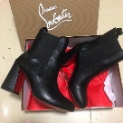 Christian Louboutin ankle boots Black Red Christian Louboutin Black Leather High Heel Ankle Boots ankle boots