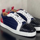 Christian Louboutin sneakers Navy Black White Red Christian Louboutin Navy Quilted Spiked Toe Sneakers sneakers