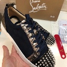 Christian Louboutin sneakers Navy Silver Christian Louboutin Men's Navy Silver Spiked Sneakers sneakers