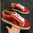 Christian Louboutin sneakers Red White Christian Louboutin Red Low Top Spiked Sneakers Men sneakers Size 35