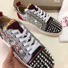 Christian Louboutin sneakers Silver Black Red Christian Louboutin Men's Silver Black Red Spiked Sneakers sneakers