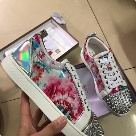 Christian Louboutin sneakers Silver Multicolor Christian Louboutin Women Silver Multicolor Studded Low Top Sneakers sneakers