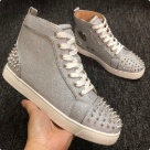 Christian Louboutin sneakers Silver Christian Louboutin Silver Spike High Top Sneakers Men sneakers