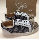 Christian Louboutin sneakers White Black Gold Christian Louboutin Men's White Black Studded Sneakers sneakers