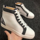 Christian Louboutin sneakers White Black Red Christian Louboutin High Top Sneakers White Black Red Sole sneakers