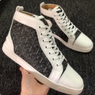 Christian Louboutin sneakers White Black Red Christian Louboutin High Top Sneakers with Red Sole sneakers