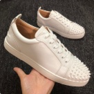 Christian Louboutin sneakers White Red Christian Louboutin White Low Top Sneakers with Red Sole and Spikes sneakers