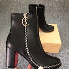 ankle boots Black Red Black Red Sole High Heel Ankle Boots with Silver Zipper ankle boots