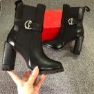 ankle boots Black Women Black High Heel Ankle Boots with Logo Buckle ankle boots
