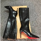 boots Black Red Black High Heel Knee Boots with Red Sole boots