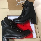 Christian Louboutin ankle boots Black Christian Louboutin Black Lace up Block Heel Ankle Boots Women ankle boots