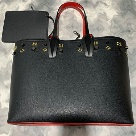 clutch Black Red Black and Red Studded Tote Bag with Removable Pouch clutch bag