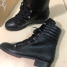 Christian Louboutin ankle boots Black Christian Louboutin Black Quilted Leather Lace up Ankle Boots Women ankle boots