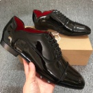 dress shoes Black Red Men's Black Patent Leather Dress Shoes with Red Interior dress shoes