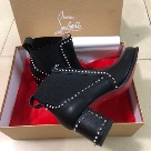Christian Louboutin ankle boots Black Christian Louboutin Black Studded Leather Ankle Boots Women ankle boots