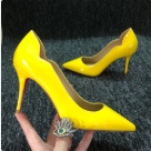 heels Yellow Yellow Pointed Toe High Heel Pumps heels Size 10cm