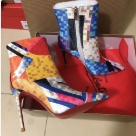 Christian Louboutin ankle boots Multicolor Christian Louboutin Colorblock High Heel Ankle Boots ankle boots Size 10Cm