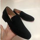 loafer Black Men's Black Suede Slip On Loafers loafers