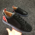 men black red Black Red Spiked Low top Casual Sneakers