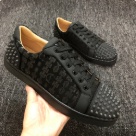 men black Black Studded Casual Sneakers
