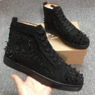men black Black Studded High Top Sneakers