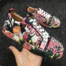 men or women multicolor Studded Floral Print Casual Sneakers sneakers