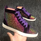 men purple Purple Multi Rhinestone High top Sneakers