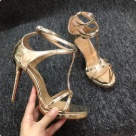 sandals Gold Gold High Heel Sandals Women 12cm Heel sandals Size 35-42