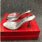 sandals Silver Women Rhinestone High Heel Sandals 8cm Heel Height sandals