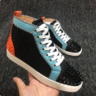 skate shoes Black Blue Orange White Studded High top Sneakers skate shoes