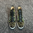 sneakers Black Gold Studded High Top Sneakers with Red Sole sneakers Size 35-47
